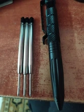 ZK20-pluma táctica de defensa antideslizante de aluminio, Kit de supervivencia con interruptor de vidrio de acero, portátil, de alta calidad