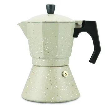 Geyser coffee maker 150 ml (3 servings) made of aluminum with a wide induction bottom Kamille, kml-2516 
Geyser coffee maker 150 ml (3 servings) made of aluminum with a wide induction bottom Kamille, kml-2516