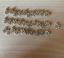 30 Uds. De dijes de flor de doble cara, 12x9mm, colgantes de Color plata tibetana, joyería antigua, fabricación artesanal