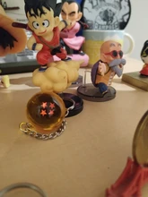 Principales de Anime cadenas hijo de Goku Saiyajin de PVC de 1-7 estrellas llavero Torankusu bañadores espada Soporte para Llavero