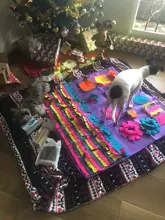 Alfombrilla de entrenamiento para perros y mascotas, manta de olfting, almohadillas de lana desmontables, esterilla para perros, alivia el estrés, rompecabezas, juguete para mascotas, almohadilla para la nariz