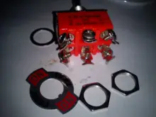 Miniature Switch-Cap Toggle-Switches Waterproof 15A/250V E-TEN1322 1PCS Orange On-Off-On