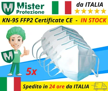 Mascherine FFP2 5 PZ DA ITALIA PRONTA CONSEGNA in 24\48 con corriere protezione viso forma a conchiglia comoda da indossare
Mascherine FFP2 5 PZ DA ITALIA PRONTA CONSEGNA in 24\48 con corriere protezione viso forma a conchiglia comoda da indossare