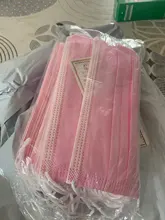 Mascarilla quirúrgica desechable con elásticos, máscara facial no tejida de 3 capas, transpirable, color rosa, azul, negro y blanco