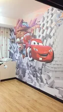 Murals 3d Wallpaper Papel-De-Parede Tv-Setting-Wall Vinyl Custom Children Car Cartoon