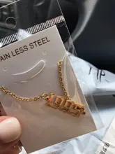 Tobillera con año de nacimiento para mujer, pulsera de tobillo, joyería de acero inoxidable, Color oro rosa, número personalizado, regalos, 1980-1998