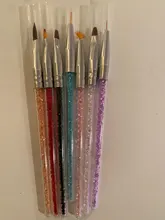 Juego de pinceles para manicura profesional, pinceles para pintura acrílica de diamantes de imitación, Kit de esmalte de Gel UV, gradiente de forro de uñas