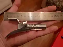 Boeray-pistola de grasa autobloqueo hidráulico, acoplador Zerk plateado, 10000 PSI, 1/8 NPT, individual y doble