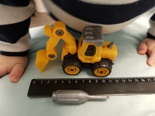 Rompecabezas DIY para niños, coche de bloques de construcción de ingeniería, juguetes educativos para niños, montaje de tuercas, vehículo, excavadora, juguete