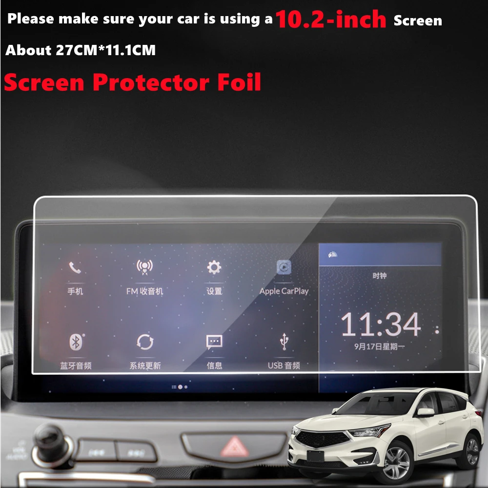 10,2 дюйма, подходит для ACURA RDX 2019-2021, защитная пленка для сенсорного экрана, пленка с фольгированным покрытием, ЖК-дисплей, радио, навигация, GPS-центр, медиа 
10,2 дюйма, подходит для ACURA RDX 2019-2021, защитная пленка для сенсорного экрана, пленка с фольгированным покрытием, ЖК-дисплей, радио, навигация, GPS-центр, медиа
