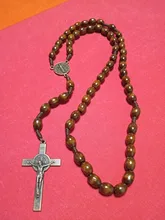 KOMi Cristo Jesús de madera de 6mm 8mm 10mm 12mm cuentas para Rosario Cruz colgante de collar de cadena de cuerda religiosa ortodoxa rezando de R-192