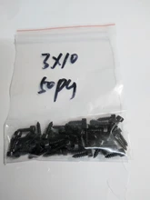 50 unids/lote M2 M2.6 M3 M3.5 M4 de acero al carbono negro hexagonal cabeza de portalámparas de tornillo de rosca modelo tornillos