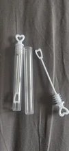 Botella de jabón de burbujas con varita de corazón para niño, compacto y portátil juguete de burbujas de jabón, ideal para decoración de boda, 100/ 60 uds.