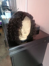 Rizado rizado peluca barato Bob corto de encaje de cierre pelucas de cabello humano 4x4 de la onda de agua brasileña pelucas Bob corto rizado profundo pelo peluca del pelo humano