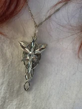 Arwen-anillo de la película clásica, Arwen Evenstar, colgante de película, joyería de cristal, estrella de Crepúsculo, pendiente de Torque, Erkek kolye