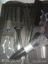 Juego de tijeras de corte de pelo profesionales, 10 Uds., corte de pelo, cuchillas de dientes planas, tijera de peluquería y barbería