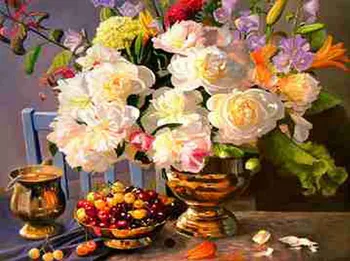 Painting by numbers on canvas 30x40 cm "bouquet with roses and cherries" Red Cat g045
Painting by numbers on canvas 30x40 cm "bouquet with roses and cherries" Red Cat g045