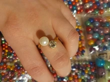 CACANA-anillos de acero inoxidable para mujer, joyería de moda de perlas chapadas y circonita cúbica, n. ° R97, venta al por mayor