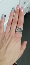 Anillos étnicos bohemios de plata para mujer, círculo grande para Boda nupcial, anillos abiertos para dedos Vintage, regalos de navidad