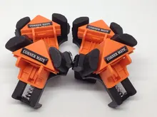 Abrazadera de ángulo recto de 90 grados, abrazadera de esquina de marco de imagen, herramienta de mano para carpintería, abrazadera de tubo de fijación, 1/4 Uds.