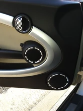 Uds 3D epoxi de cristal Interior del coche tirar adhesivo de manija para BMW MINI COOPER R56 R55 R60 R61 compatriota F55 F56 F60 estilo de coche