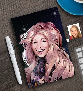 Personalized Women 'S Caricature Of White notebook And Pen Gift Seti-53
Personalized Women 'S Caricature Of White notebook And Pen Gift Seti-53