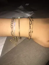 Modyle-Conjunto de pulseras de Metal bohemias para mujer, brazaletes Vintage Punk, Color dorado Simple, regalo de joyería