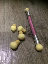 Esmalte de uñas en Gel, pendiente del cepillo con 4 cabezales de esponja de reemplazo, polvo brillante, punteado, gradiente, arte de uñas esponja