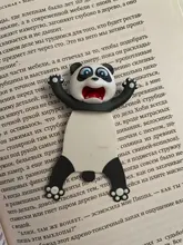 Marcapáginas con dibujos de Panda y Shiba Inu, Material de PVC, en estéreo 3D, Material escolar, Material de papelería, 1 unidad