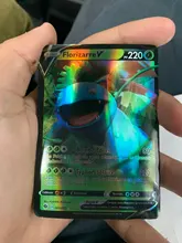 Juego de cartas de Pokemon para niños, cartas brillantes draufeu V VMAX GX de 140V, versión en francés e inglés