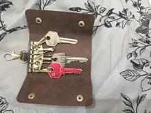 Portallaves de cuero PU para hombre y mujer, organizador de llaves, moda, carteras para llaves, bolsa, llavero de coche, cartera para llaves