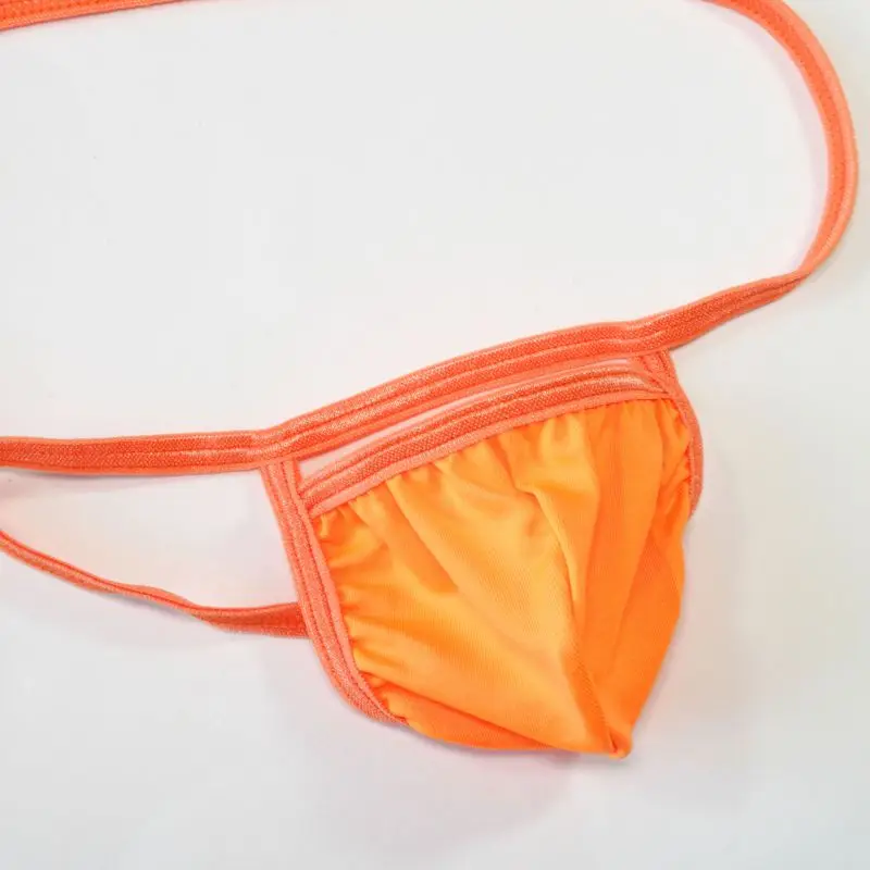 

G161B Mens string Thong G-string pouch Low Rise soft jersey poly spandex MINI pouch