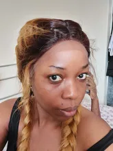 Anogol-trenzas dobles prearrancadas pelo sintético con malla frontal y pelo de bebé, color negro, marrón, raíces oscuras, Rubio degradado