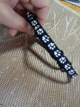 Colorido suministros para mascotas, Collar de gato y Collar de pata del gato ajustable Collar con cascabel posicionamiento huella Collar Dropship