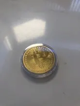 Moneda de Bitcoin coleccionable, recuerdo bañado en Oro creativo, gran regalo, colección de arte de monedas, Moneda conmemorativa de oro física, 1 Uds.