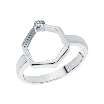 Silver ring with cubic zirconia sunlight sample 925 
Silver ring with cubic zirconia sunlight sample 925