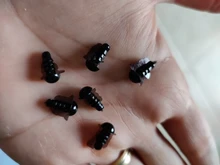 100 unids/bolsa DIY para muñecas ojos del juguete de plástico negro de Ojos de seguridad de marionetas muñeca con arandelas