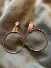 De moda geométrica redonda Clip en pendientes sin oreja perforada Clip de Metal Simple gran pendiente para las mujeres, joyería de moda