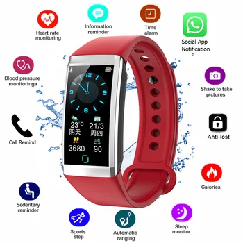 Cardio Bracelet IP67 Heart Rate Pressure Measurement Smart Fitness Bracelet Activity Tracker Sleep Monitor Bluetooth Reminder
Cardio Bracelet IP67 Heart Rate Pressure Measurement Smart Fitness Bracelet Activity Tracker Sleep Monitor Bluetooth Reminder
