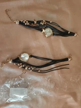 Pulsera de cuero con diamantes de imitación para mujer, de estilo elegante reloj de pulsera femenino, delicado y a la moda, color blanco