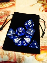 Dice Polyhedron DND IMDG Rpg-Game Transparent-Color Digital Creative 7pcs/Set with Bag