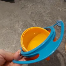 Tazón universal tipo Gyro a prueba de derrames para niños, plato giratorio infantil con diseño, práctico con rotación de 360 grados, platos de alimentación sólidos