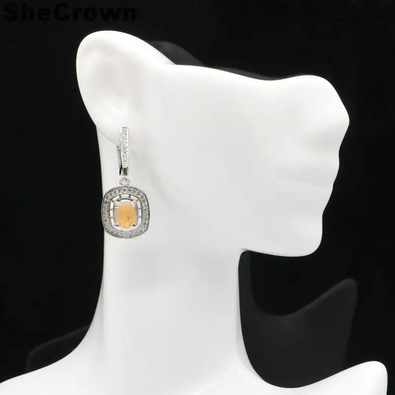 34x13mm Pretty Created Fire Opalite White CZ White Cubic Zirconia European Style Gift Silver Earrings
34x13mm Pretty Created Fire Opalite White CZ White Cubic Zirconia European Style Gift Silver Earrings