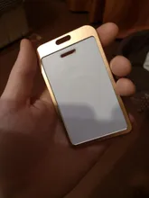 Portatarjetas de aleación de aluminio de alta calidad, funda para tarjeta de identificación, trabajo de Metal, identificación, 1 Uds.