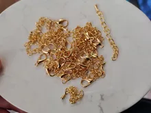 Lote de 20 unidades de cadenas de eslabones extendidas de 50 a 70mm, conectores de cierres de langosta para fabricación de joyas DIY, accesorios para pulseras y collares
