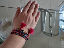 3-4 unids/set moda multicapa cuentas de piedra de cristal encantos borla Pulseras y brazaletes Pulseras Mujer pulsera Boho para Mujer regalo