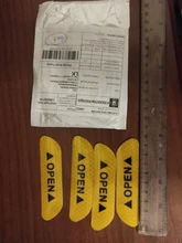 4 unids/set Puerta de coche pegatinas Universal de la seguridad advertencia Mark abierto alta reflectante cinta de la bici de la motocicleta pegatina para casco