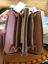 Cartera larga de piel sintética para mujer, monedero cartera borla, tarjetero, bolso de mano tipo monedero