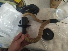 Bedside Lamp Loft Hemp-Rope Industrial-Sconce Wood Corridor Vintage Outdoor 220V 110V