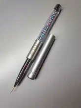 BQAN-pincel para manicura de Gel UV para arte de uñas, asa negra de madera tallada con flores, #4, #6, #8, #10